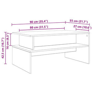 Tavolino da salotto Legno antico 90 x 55 x 42.5 cm 875155
