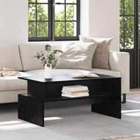 Tavolino da salotto Rovere nero 90 x 55 x 42.5 cm 875157