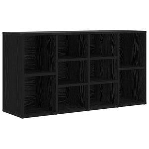 vidaXL Panca per scarpe con lo scaffale Rovere nero 103 x 30 x 54.5 cm