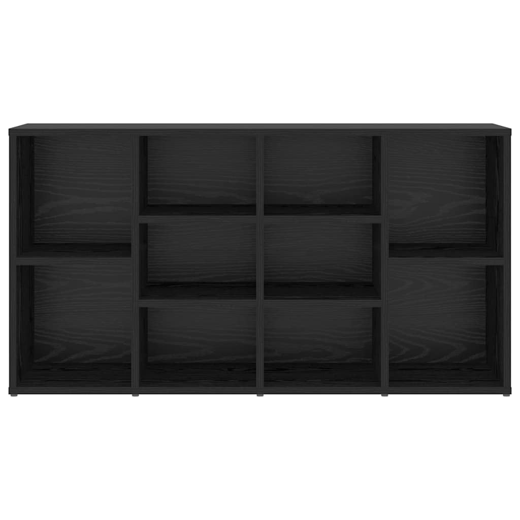 vidaXL Panca per scarpe con lo scaffale Rovere nero 103 x 30 x 54.5 cm