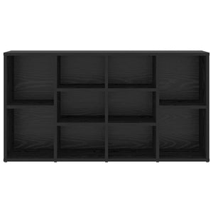 vidaXL Panca per scarpe con lo scaffale Rovere nero 103 x 30 x 54.5 cm