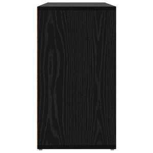 vidaXL Panca per scarpe con lo scaffale Rovere nero 103 x 30 x 54.5 cm