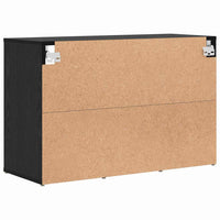 vidaXL Scarpiera Rovere nero 77.5 x 30 x 51 cm Legno multistrato