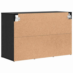 vidaXL Scarpiera Rovere nero 77.5 x 30 x 51 cm Legno multistrato