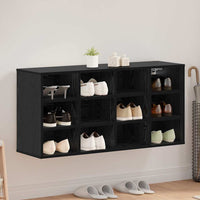 vidaXL Scarpiera Rovere nero 103 x 30 x 51 cm Legno multistrato