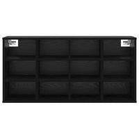 vidaXL Scarpiera Rovere nero 103 x 30 x 51 cm Legno multistrato