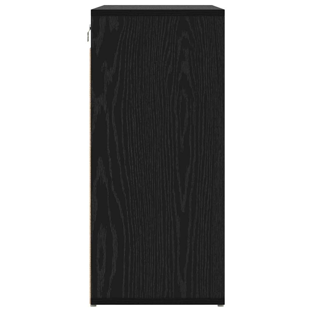 vidaXL Scarpiera Rovere nero 77.5 x 30 x 67 cm Legno multistrato