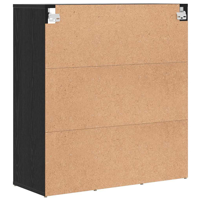 vidaXL Scarpiera Rovere nero 77.5 x 30 x 83.5 cm Legno multistrato