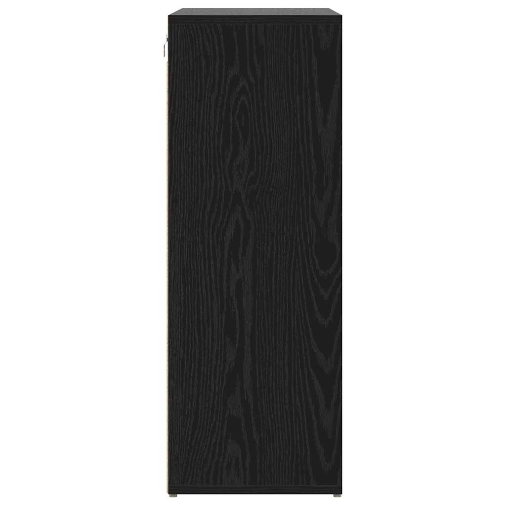 vidaXL Scarpiera Rovere nero 77.5 x 30 x 83.5 cm Legno multistrato