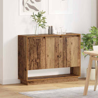 vidaXL Credenza Legno vecchio 97 x 29 x 75 cm Legno multistrato