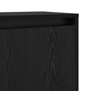 vidaXL Credenza Rovere nero 97 x 29 x 75 cm Legno multistrato