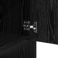 vidaXL Credenza Rovere nero 97 x 29 x 75 cm Legno multistrato