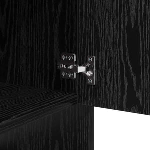 vidaXL Credenza Rovere nero 97 x 29 x 75 cm Legno multistrato