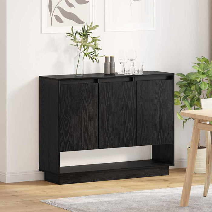 vidaXL Credenza Rovere nero 97 x 29 x 75 cm Legno multistrato