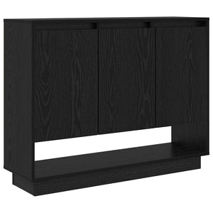 vidaXL Credenza Rovere nero 97 x 29 x 75 cm Legno multistrato
