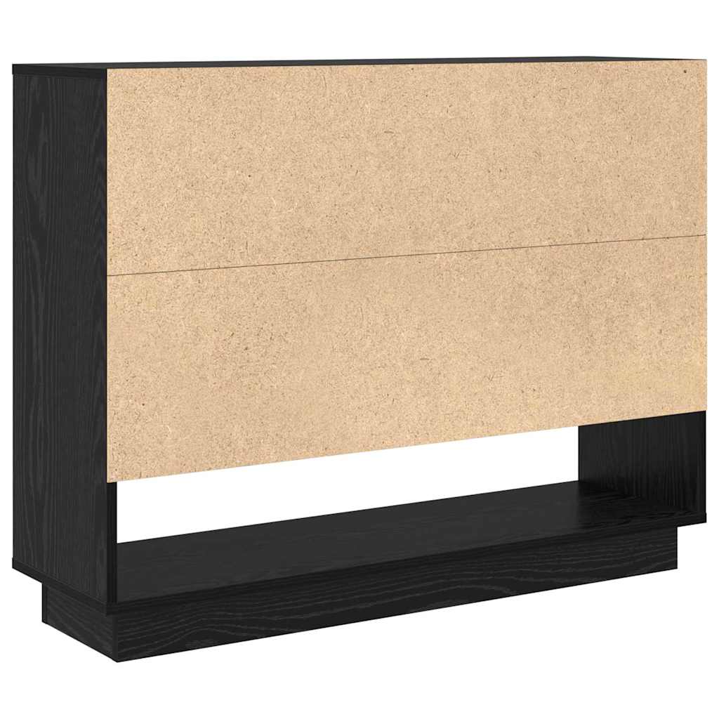 vidaXL Credenza Rovere nero 97 x 29 x 75 cm Legno multistrato