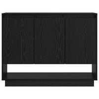 vidaXL Credenza Rovere nero 97 x 29 x 75 cm Legno multistrato