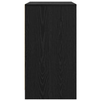 vidaXL Credenza Rovere nero 70 x 41 x 75 cm Legno multistrato