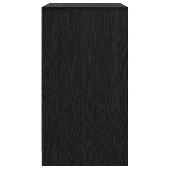 vidaXL Credenza Rovere nero 70 x 41 x 75 cm Legno multistrato