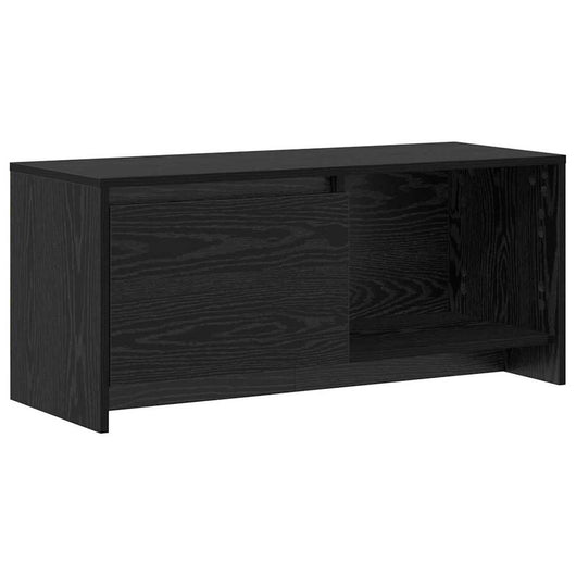 Set mobile TV-Credenza per TV Rovere Nero 90 x 35 x 40 cm Legno multistrato