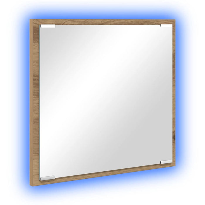 Specchio da Bagno LED-Specchio decorativo con LED Rovere artigianale 40 x 37 x 8.5 cm