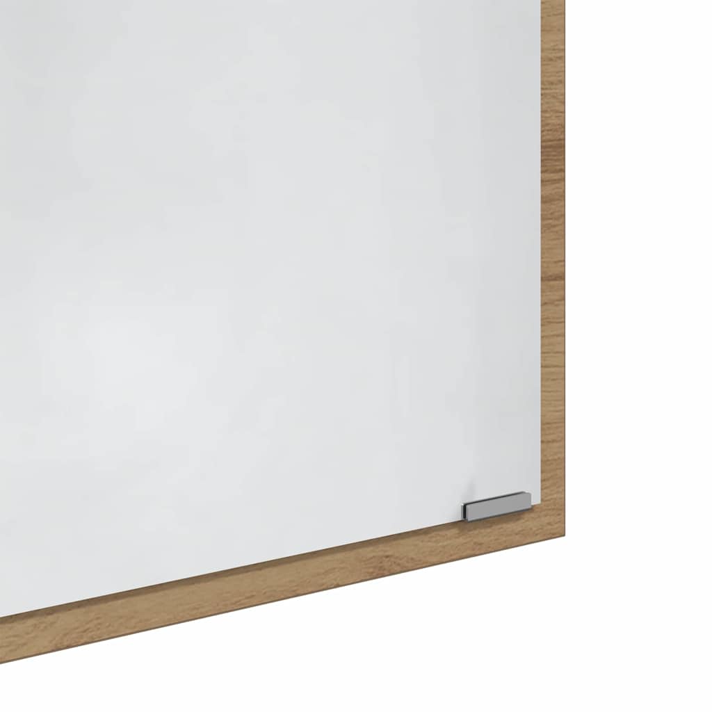 Specchio-Specchio Decorativo Rovere artigianale 90 x 8,5 x 37 cm Legno multistrato