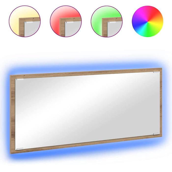 Specchio-Specchio Decorativo Rovere artigianale 90 x 8,5 x 37 cm Legno multistrato