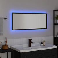 Specchio Rovere nero 90 x 8.5 x 37 cm Legno multistrato 875421