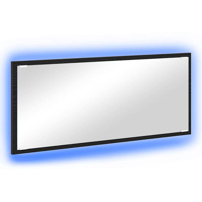 Specchio-Specchio Decorativo Rovere Nero 90 x 8,5 x 37 cm Legno multistrato