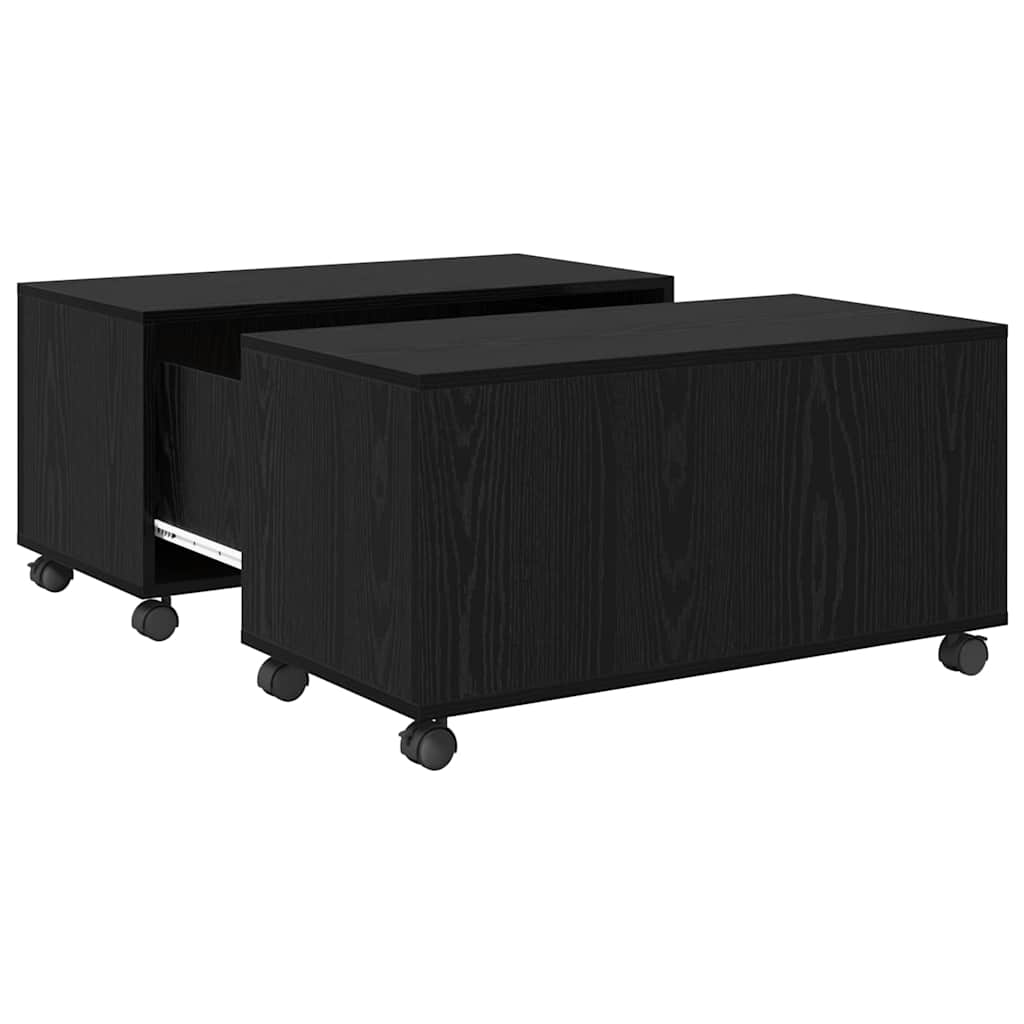 vidaXL Tavolino da salotto Rovere nero 75 x 75 x 38 cm