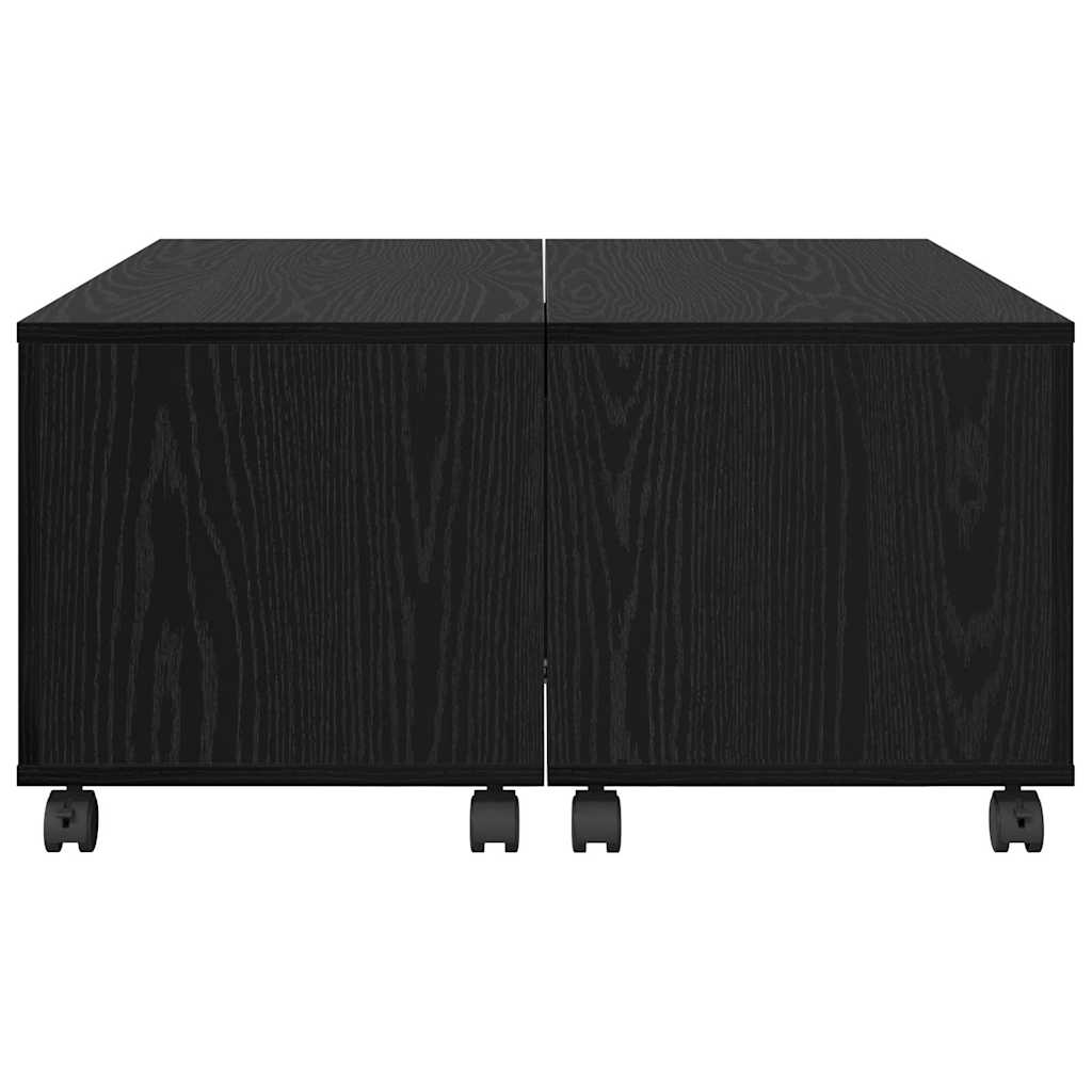 vidaXL Tavolino da salotto Rovere nero 75 x 75 x 38 cm