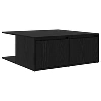 Tavolino da Salotto con Cassetto-Tavolino da soggiorno-Tavolo Rovere nero 80 x 80 x 31 cm