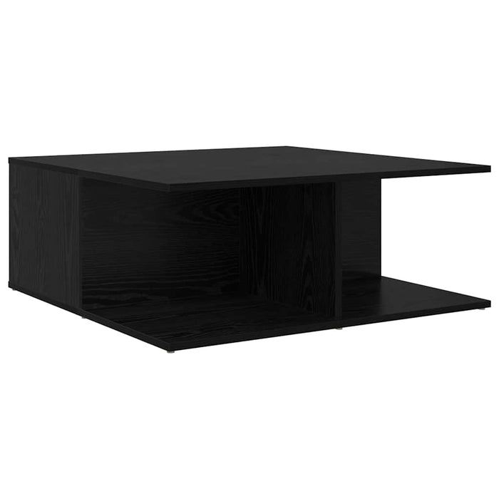 Tavolino da Salotto con Cassetto-Tavolino da soggiorno-Tavolo Rovere nero 80 x 80 x 31 cm