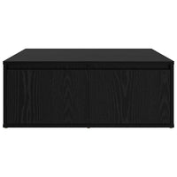 Tavolino da Salotto con Cassetto-Tavolino da soggiorno-Tavolo Rovere nero 80 x 80 x 31 cm