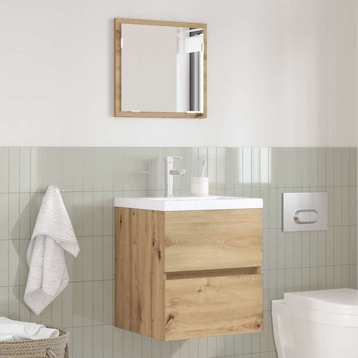 Armadio per il bagno  Rovere artigianale MDF Medio Contenitore 875701