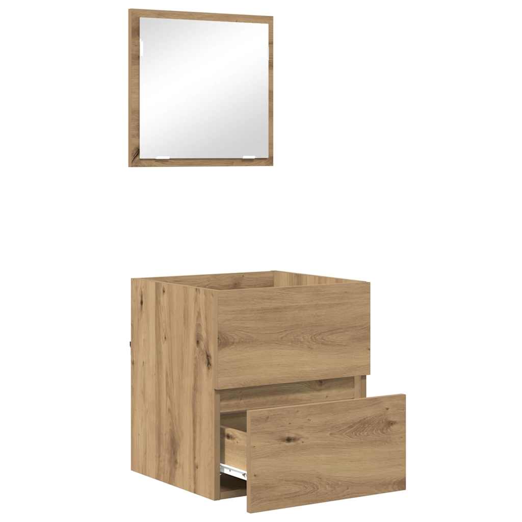 Armadio per il bagno  Rovere artigianale MDF Medio Contenitore 875701