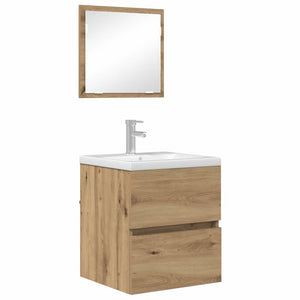 Armadio per il bagno  Rovere artigianale MDF Medio Contenitore 875701