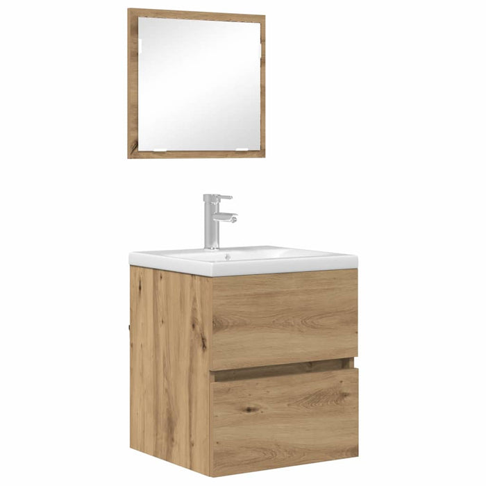 Armadio per il bagno  Rovere artigianale MDF Medio Contenitore 875701