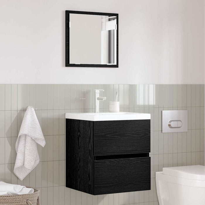 Mobiletto da bagno  - Rovere Nero Legno ingegnerizzato Standard 875702