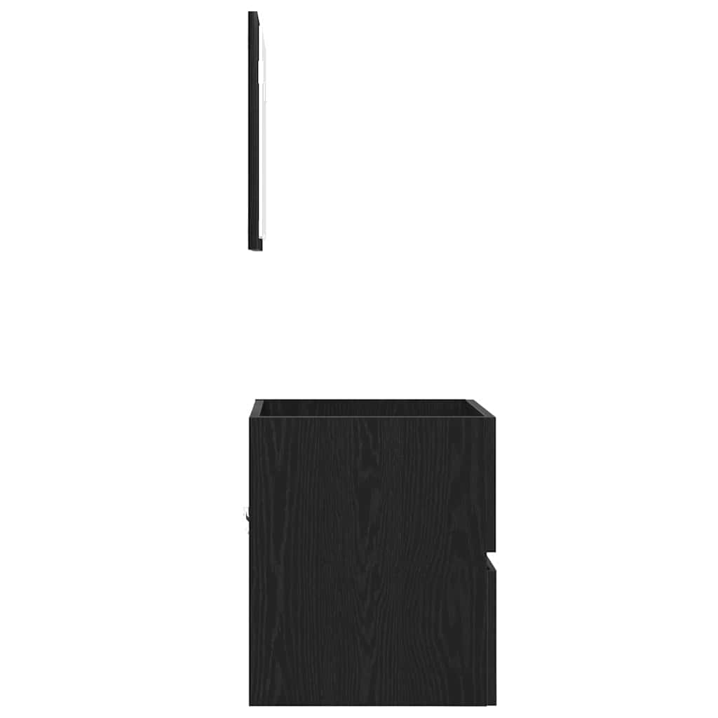 Mobiletto da bagno  - Rovere Nero Legno ingegnerizzato Standard 875702