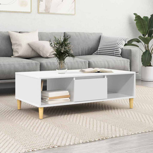vidaXL Tavolino da salotto Bianco 102 x 55 x 35 cm