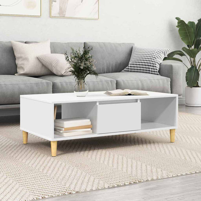 vidaXL Tavolino da salotto Bianco 102 x 55 x 35 cm