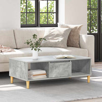 vidaXL Tavolino da salotto Grigio cemento 103.5 x 60 x 35 cm