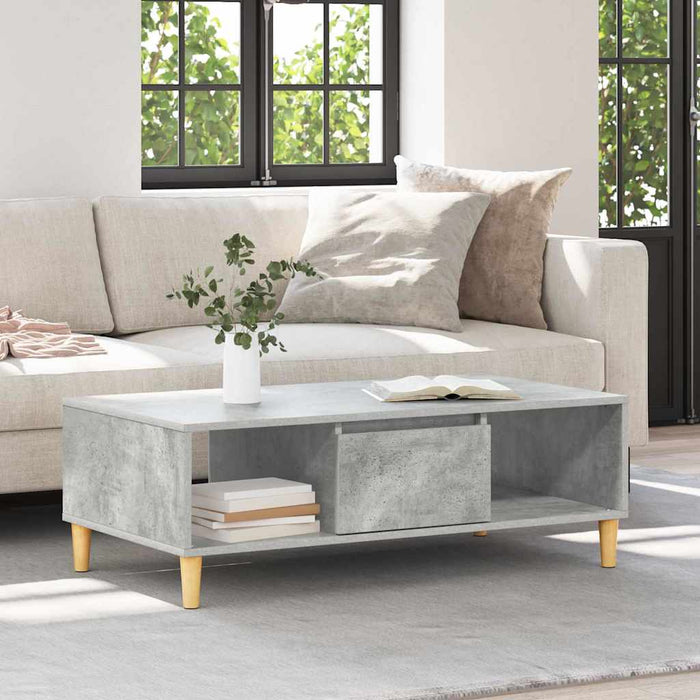 vidaXL Tavolino da salotto Grigio cemento 103.5 x 60 x 35 cm