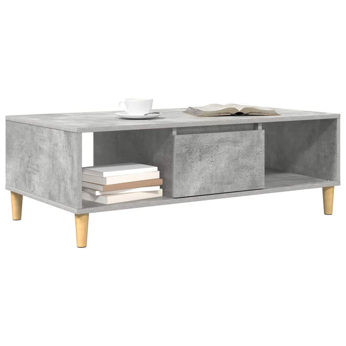 vidaXL Tavolino da salotto Grigio cemento 103.5 x 60 x 35 cm