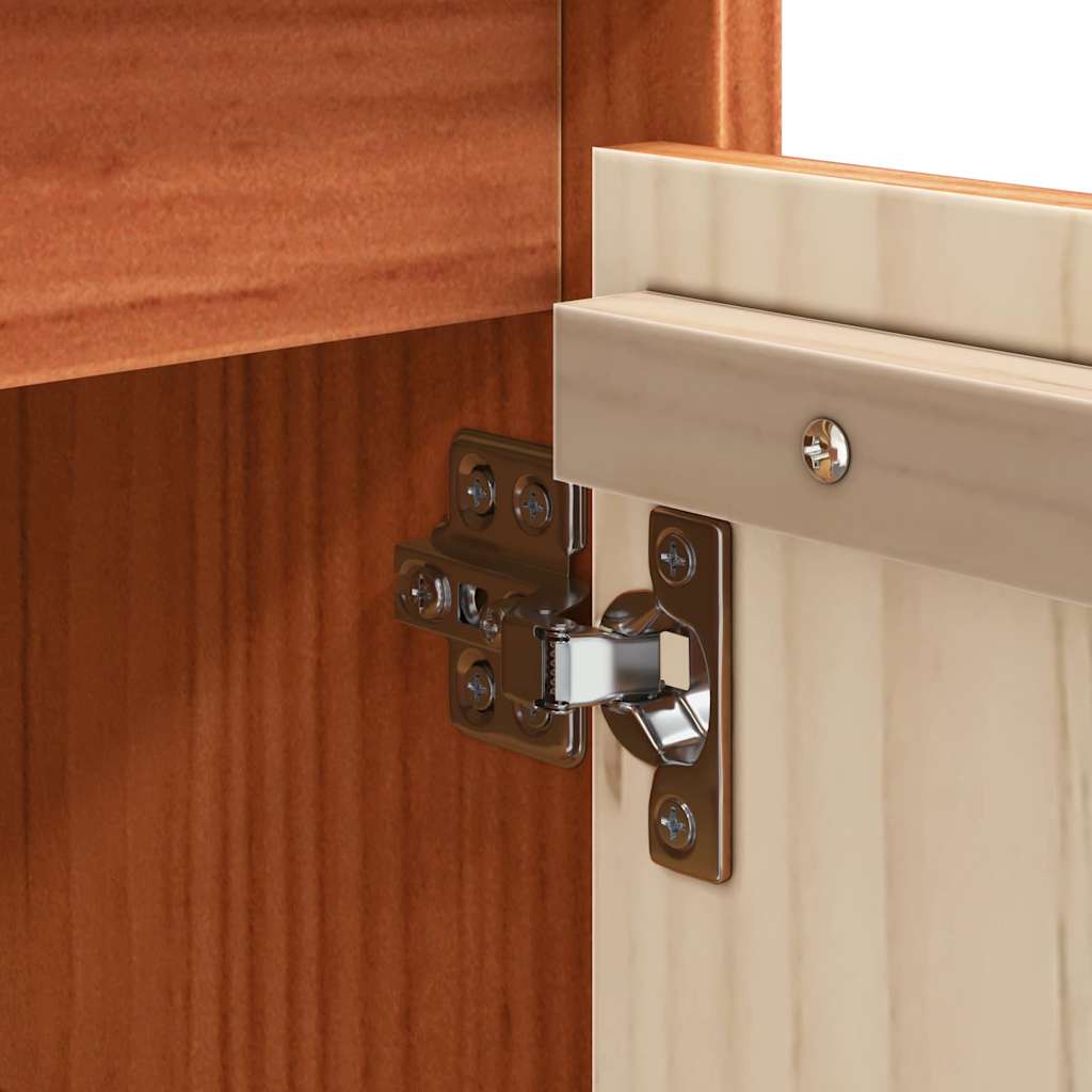 vidaXL Credenza Cera marrone 70 x 34 x 80 cm Legno di pino massello