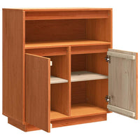 vidaXL Credenza Cera marrone 70 x 34 x 80 cm Legno di pino massello