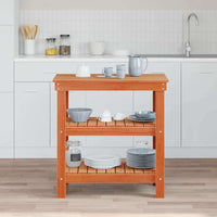 Banco da lavoro con lo scaffale Cera marrone 78.5 x 50 x 80 cm 865374