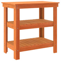 Banco da lavoro con lo scaffale Cera marrone 78.5 x 50 x 80 cm 865374