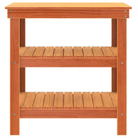 vidaXL Banco da lavoro con lo scaffale Cera marrone 78.5 x 50 x 80 cm